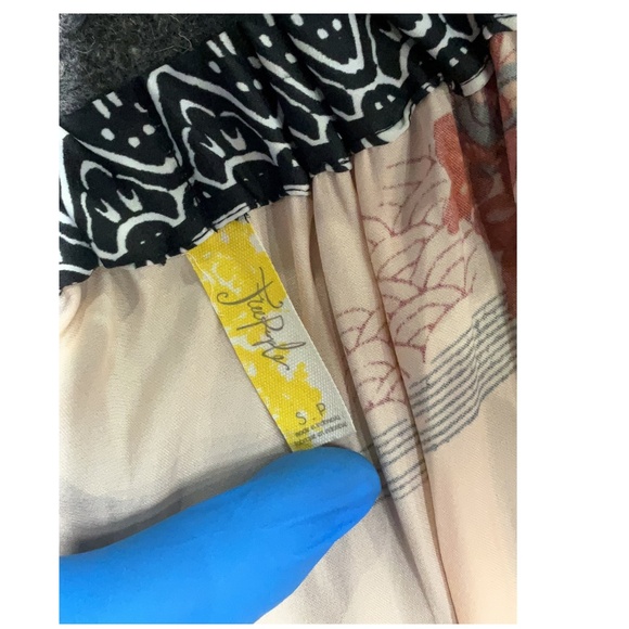 Boho Free People Relaxed Floral Blouse Top Small - Picture 4 of 5